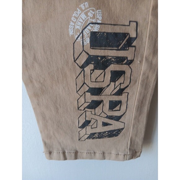 US Polo Assn Boy Jogger Size Large 10/12 BEIGE Elastic Waist Drawstring NWTs - Picture 5 of 13